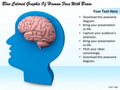 Stock Photo Corporate Business Strategy Blue Colored Graphic Of Human Face With Brain Clipart Images Stock Photo Corporate Business Strategy Blue Colored Graphic Of Human Face With Brain Clipart Images