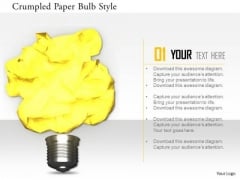 Stock Photo Crumpled Paper Bulb Style PowerPoint Slide Stock Photo Crumpled Paper Bulb Style PowerPoint Slide