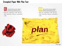 Stock Photo Crumpled Paper With Plan Text PowerPoint Slide Stock Photo Crumpled Paper With Plan Text PowerPoint Slide