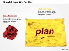 Stock Photo Crumpled Paper With Plan Word PowerPoint Slide Stock Photo Crumpled Paper With Plan Word PowerPoint Slide