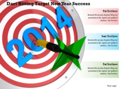 Stock Photo Dart Hitting Target New Year Success PowerPoint Slide Stock Photo Dart Hitting Target New Year Success PowerPoint Slide