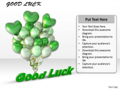 Stock Photo Design Of Balloons With Good Luck Text PowerPoint Slide Stock Photo Design Of Balloons With Good Luck Text PowerPoint Slide