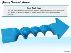 Stock Photo Design Of Blue Glossy Twisted Arrow PowerPoint Slide Stock Photo Design Of Blue Glossy Twisted Arrow PowerPoint Slide