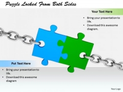 Stock Photo Developing Business Strategy Puzzle Locked From Both Sides Pictures Stock Photo Developing Business Strategy Puzzle Locked From Both Sides Pictures