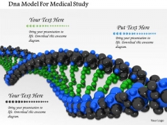 Stock Photo Dna Model For Medical Study PowerPoint Slide
