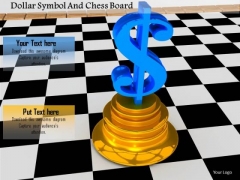 Stock Photo Dollar Symbol And Chess Board PowerPoint Slide Stock Photo Dollar Symbol And Chess Board PowerPoint Slide