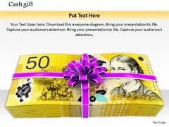 Stock Photo Dollars Wrapped In Ribbon For Gifting PowerPoint Slide Stock Photo Dollars Wrapped In Ribbon For Gifting PowerPoint Slide