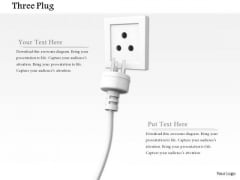 Stock Photo Electricity Plug In White Socket Pwerpoint Slide