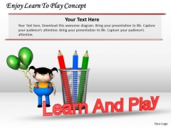 Stock Photo Enjoy Learn To Play Concept PowerPoint Template Stock Photo Enjoy Learn To Play Concept PowerPoint Template