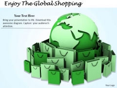 Stock Photo Enjoy The Global Shopping PowerPoint Template Stock Photo Enjoy The Global Shopping PowerPoint Template