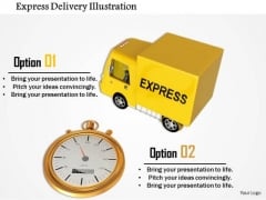 Stock Photo Express Delivery Illustration PowerPoint Slide Stock Photo Express Delivery Illustration PowerPoint Slide