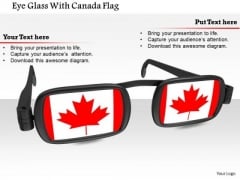 Stock Photo Eye Glass With Canada Flag PowerPoint Slide Stock Photo Eye Glass With Canada Flag PowerPoint Slide