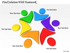 Stock Photo Find Solution With Teamwork PowerPoint Template