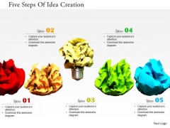 Stock Photo Five Steps Of Idea Creation PowerPoint Slide Stock Photo Five Steps Of Idea Creation PowerPoint Slide