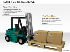 Stock Photo Forklift Truck With Boxes On Pallet PowerPoint Slide Stock Photo Forklift Truck With Boxes On Pallet PowerPoint Slide