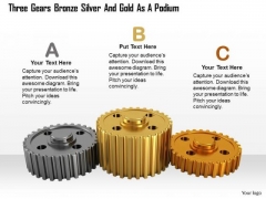 Stock Photo Gears Bronze Silver And Gold As Podium Pwerpoint Slide Stock Photo Gears Bronze Silver And Gold As Podium Pwerpoint Slide