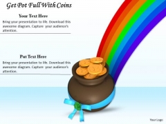 Stock Photo Get Pot Full With Coins PowerPoint Template