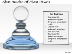 Stock Photo Glass Render Of Chess Pawns PowerPoint Template Stock Photo Glass Render Of Chess Pawns PowerPoint Template