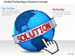 Stock Photo Global Technology Solution Concept PowerPoint Slide