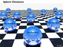 Stock Photo Glossy Blue Spheres On Chess Board PowerPoint Slide Stock Photo Glossy Blue Spheres On Chess Board PowerPoint Slide
