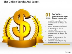 Stock Photo Golden Wreath Around Dollar Symbol PowerPoint Slide Stock Photo Golden Wreath Around Dollar Symbol PowerPoint Slide