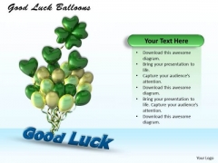 Stock Photo Good Luck Balloons PowerPoint Template Stock Photo Good Luck Balloons PowerPoint Template