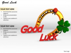 Stock Photo Good Luck PowerPoint Template Stock Photo Good Luck PowerPoint Template