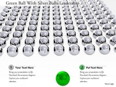 Stock Photo Green Ball With Silver Balls Leadership Image Graphics For PowerPoint Slide Stock Photo Green Ball With Silver Balls Leadership Image Graphics For PowerPoint Slide