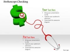 Stock Photo Green Dollar Symbol With Stethoscope PowerPoint Slide Stock Photo Green Dollar Symbol With Stethoscope PowerPoint Slide
