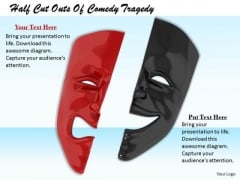 Stock Photo Happy Sad Mask PowerPoint Slide Stock Photo Happy Sad Mask PowerPoint Slide