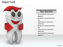 Stock Photo Happy Tooth On White Background PowerPoint Slide Stock Photo Happy Tooth On White Background PowerPoint Slide