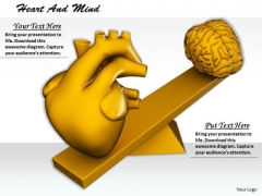 Stock Photo Human Heart And Brain On Scale PowerPoint Slide Stock Photo Human Heart And Brain On Scale PowerPoint Slide