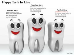Stock Photo Illustration Of Healthy Teeth PowerPoint Slide