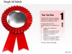 Stock Photo Illustration Silver And Red Medal PowerPoint Slide Stock Photo Illustration Silver And Red Medal PowerPoint Slide