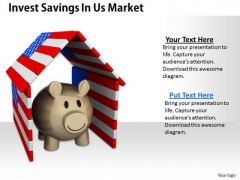 Stock Photo Invest Savings In Us Market PowerPoint Template