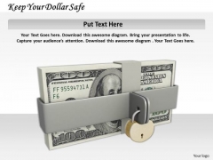 Stock Photo Keep Your Dollar Safe PowerPoint Template Stock Photo Keep Your Dollar Safe PowerPoint Template