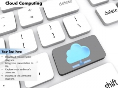 Stock Photo Key For Cloud Computing Concept PowerPoint Slide