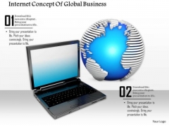 Stock Photo Laptop With Globe Internet Concept PowerPoint Slide Stock Photo Laptop With Globe Internet Concept PowerPoint Slide