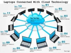 Stock Photo Laptops Connected With Cloud Technology PowerPoint Slide Stock Photo Laptops Connected With Cloud Technology PowerPoint Slide