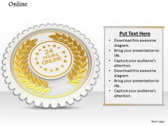 Stock Photo Laurel Gold Online PowerPoint Slide Stock Photo Laurel Gold Online PowerPoint Slide