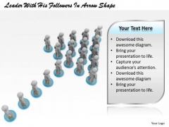 Stock Photo Leader With His Followers In Arrow Shape PowerPoint Template Stock Photo Leader With His Followers In Arrow Shape PowerPoint Template