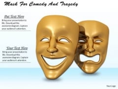 Stock Photo Mask For Comedy And Tragedy PowerPoint Template Stock Photo Mask For Comedy And Tragedy PowerPoint Template