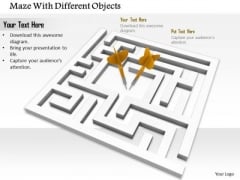 Stock Photo Maze With Arrows PowerPoint Slide Stock Photo Maze With Arrows PowerPoint Slide