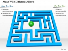 Stock Photo Maze With Ball PowerPoint Slide Stock Photo Maze With Ball PowerPoint Slide