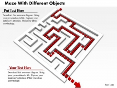 Stock Photo Maze With Path To Finish PowerPoint Slide Stock Photo Maze With Path To Finish PowerPoint Slide