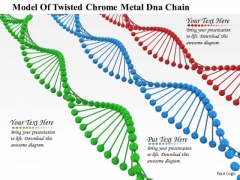Stock Photo Model Of Twisted Dna Structures PowerPoint Slide