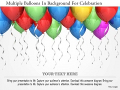 Stock Photo Multiple Balloons In Background For Celebration PowerPoint Slide Stock Photo Multiple Balloons In Background For Celebration PowerPoint Slide