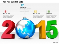 Stock Photo New Year 2015 With Globe PowerPoint Slide Stock Photo New Year 2015 With Globe PowerPoint Slide