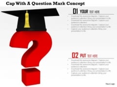 Stock Photo One Academic Cap With Question Mark PowerPoint Slide Stock Photo One Academic Cap With Question Mark PowerPoint Slide