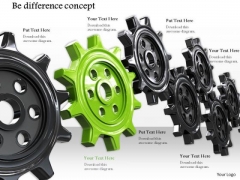 Stock Photo One Unique Gear In Black Gears PowerPoint Slide Stock Photo One Unique Gear In Black Gears PowerPoint Slide